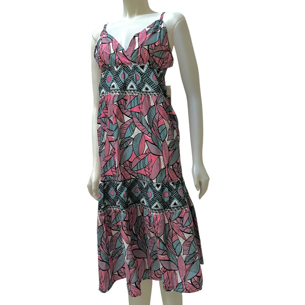 Babydoll Tiered Long Dress Ruffled Cotton Floral Whimsygoth Fairycore Y2K NWOT